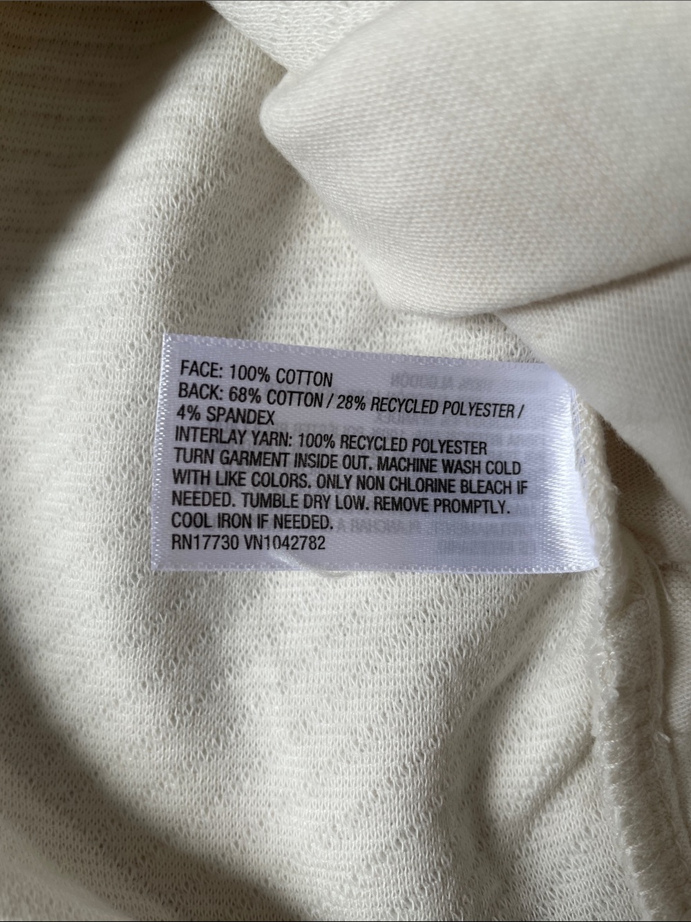 NWT Goodfellow & Co. Cream Quarter-Snap Men’s Sweater.  Size Large. - Picture 3 of 5